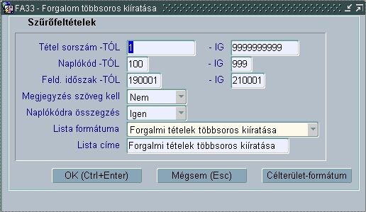 Forgalom tbbsoros kirs szrkperny